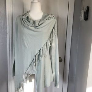 Love Stitch aqua fringe top